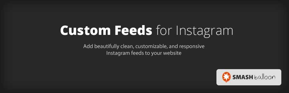 Custom Feeds for Instagram plugin banner