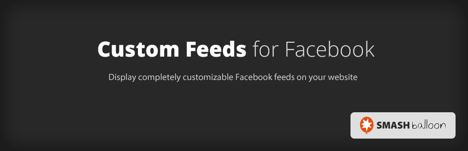 Custom Feeds for Facebook plugin banner